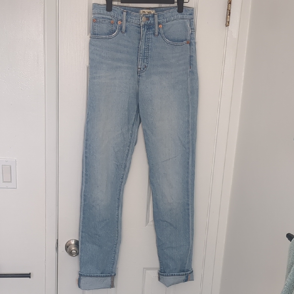 Madewell Classic Straight Jeans in Sayles Wash: Pride Rainbow Selvedge Edition